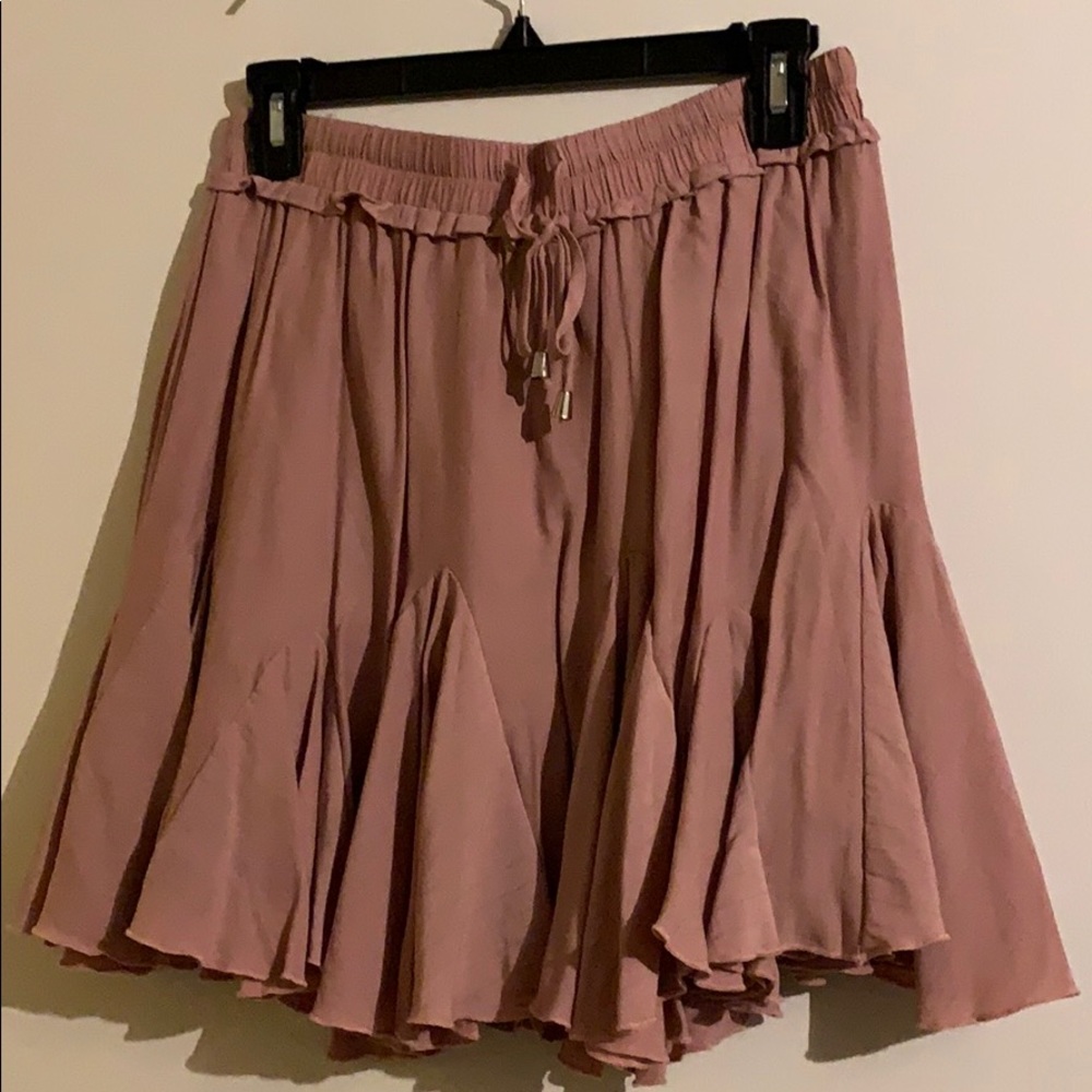 Pink mini skirt
